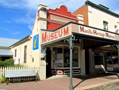 The Museum entrance is through Manilla Visitor Information Centre, open every day, in the former I.X.L Bakery shopfront. 